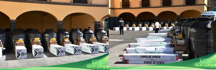 En Ecatzingo, El Gobierno Municipal impulsa bienestar familiar con entrega de paquetes para vivienda a bajo costo.