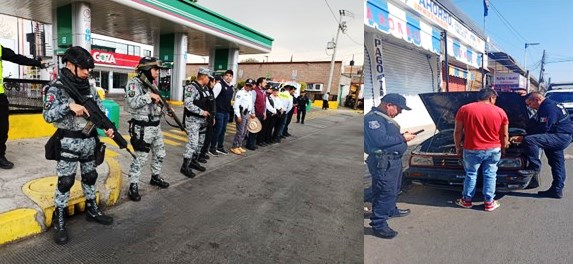 En Valle de Chalco, Aseguran a individuo conduciendo auto sin placas, con permiso para circular no correspondiente.